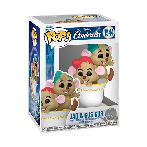 PREORDER JANUARY - Cinderella 75th Anniversary Jaq & Gus Gus in Teacup Funko Pop! Vinyl Figure #1544