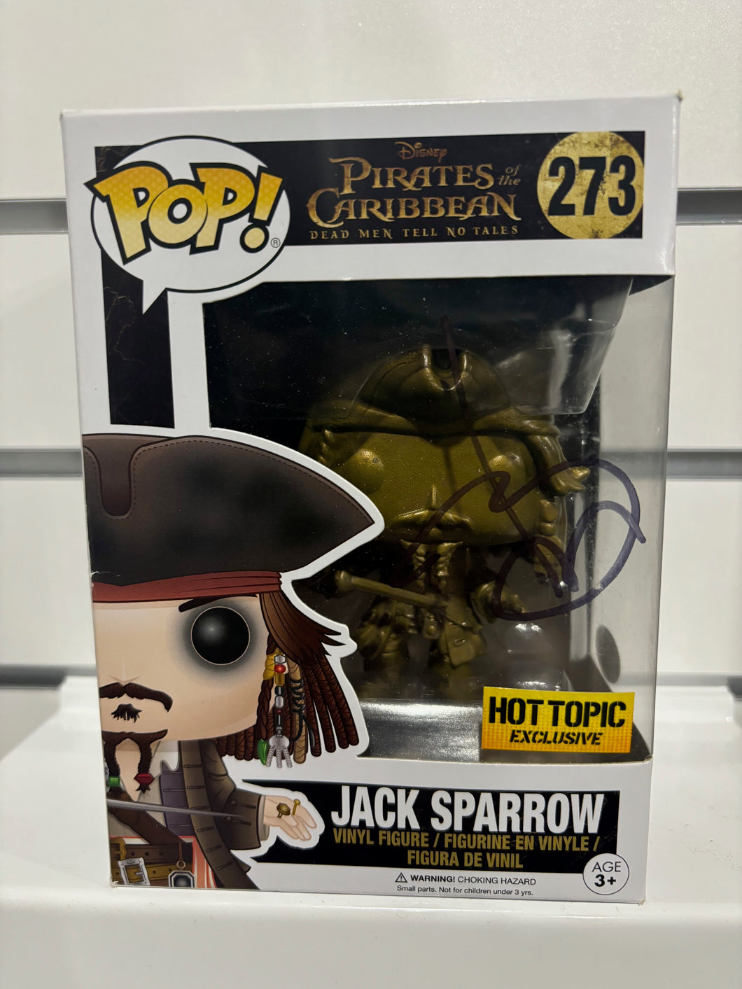 Johnny Depp signed Jack sparrow funko pop with coa