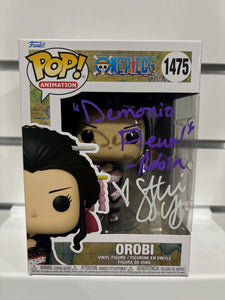 Stephanie young signed orobi one piece funko pop with coa