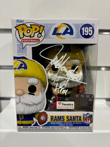 Jack Youngblood signed Los Angeles rams Santa funko pop with coa