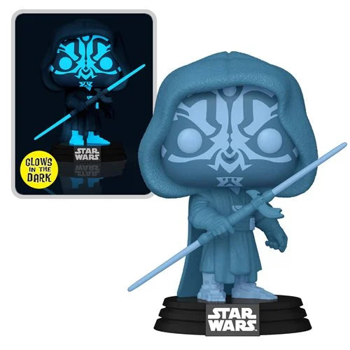 PREORDER JANUARY - Star Wars Hologram Darth Maul Glow-in-the-Dark Funko Pop! Vinyl Figure #740 - Specialty Series