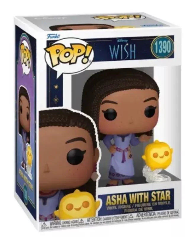 FUNKO POP! Disney Wish Buddy Asha with Star Vinyl Toy Figure #1390