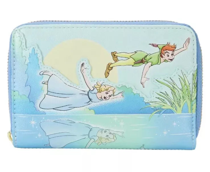 Loungefly Disney Peter Pan You Can Fly Glows Zip Around Wallet