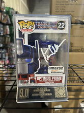 Load image into Gallery viewer, Peter Cullen signed Optimus prime funko pop with coa graded