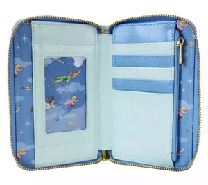 Loungefly Disney Peter Pan You Can Fly Glows Zip Around Wallet