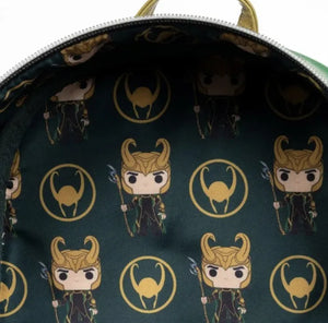 Marvel Comics Loki Pop! by Loungefly Mini Backpack Bag Loungefly Exclusive