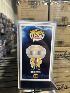 Christopher Lloyd signed doc brown 2015 funko pop with coa graded